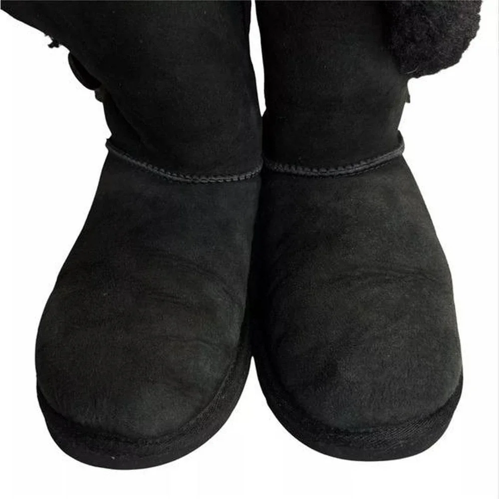 UGG SN 5991 Bailey Button II Black kids US4 Winter Cabincore Cozycore